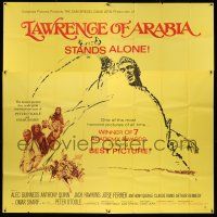 8g454 LAWRENCE OF ARABIA 6sh R70 David Lean classic starring Peter O'Toole, cool artwork!