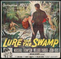 8g463 LURE OF THE SWAMP 6sh '57 two men & a super sexy woman find their destination is Hell!