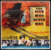 8g468 MAN WHO NEVER WAS 6sh '56 Clifton Webb, Gloria Grahame, strangest military hoax of WWII!