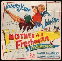8g478 MOTHER IS A FRESHMAN 6sh '49 Loretta Young & Van Johnson, the cheer leader of the year, rare!