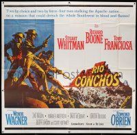 8g505 RIO CONCHOS 6sh '64 cool cowboy art of Richard Boone, Stuart Whitman & Franciosa, rare!