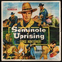 8g517 SEMINOLE UPRISING 6sh '55 cavalry officer George Montgomery vs. Native American Indians!