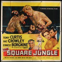 8g534 SQUARE JUNGLE 6sh '56 great artwork of boxing Tony Curtis fighting in the ring!