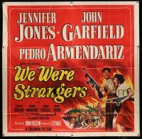 8g569 WE WERE STRANGERS 6sh '49 art of Jennifer Jones & Garfield, directed by John Huston, rare!