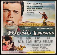 8g579 YOUNG LAND 6sh '58 Patrick Wayne, Yvonne Craig, Dennis Hopper, western cowboy art!