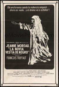 8g146 BRIDE WORE BLACK Argentinean '68 Francois Truffaut's La Mariee Etait en Noir, Jeanne Moreau!