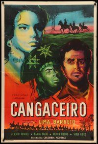 8g149 CANGACEIRO Argentinean '53 Lima Barreto Brazilian western, Alberto Ruschel, cool artwork!