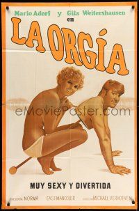 8g164 ENGELCHEN MACHT WEITER HOPPE HOPPE REITER Argentinean '69 topless woman & bottomless man!