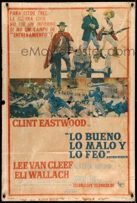 8g174 GOOD, THE BAD & THE UGLY Argentinean '66 Clint Eastwood, Lee Van Cleef, Sergio Leone classic!