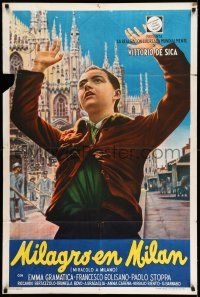 8g189 MIRACLE IN MILAN Argentinean '51 Vittorio De Sica's Miracolo a Milano, orphan saves a town!