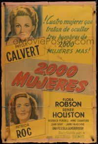 8g230 TWO THOUSAND WOMEN Argentinean '44 Phyllis Calvert & Patricia Roc in WWII concentration camp