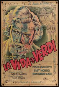 8g231 VERDI Argentinean '53 geat artwork of Pierre Cressoy as the famous musician Giuseppe!