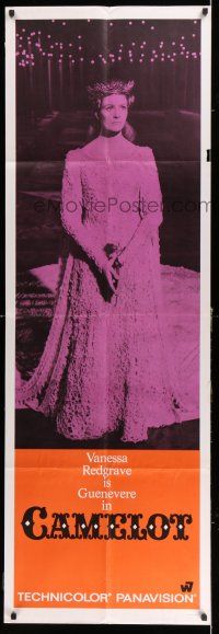 8g310 CAMELOT door panel '68 full-length close up of Vanessa Redgrave as Guenevere!