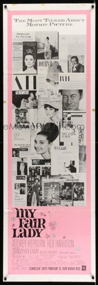 8g315 MY FAIR LADY door panel '64 cool different montage of Audrey Hepburn magazine articles!