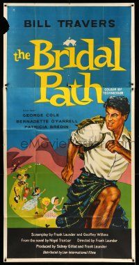 8g246 BRIDAL PATH English 3sh '59 Amstutz artwork of Scottish Bill Travers chased by many women!