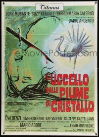 8g040 BIRD WITH THE CRYSTAL PLUMAGE Italian 1p R70s Argento's L'Uccello Dalle Piume Di Cristallo!