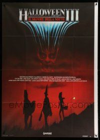 8g059 HALLOWEEN III Italian 1p '83 Season of the Witch, horror sequel, cool horror image!
