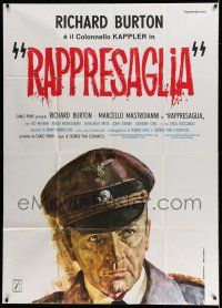 8g077 MASSACRE IN ROME Italian 1p '73 Rappresaglia, Gasparri art of Nazi Richard Burton!
