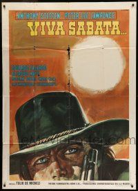 8g098 SABATA THE KILLER Italian 1p '70 cool spaghetti western art of Steffen by Renato Casaro!