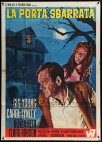 8g104 SHUTTERED ROOM Italian 1p '68 different Giuliano Nistri art of Gig Young & Carol Lynley!