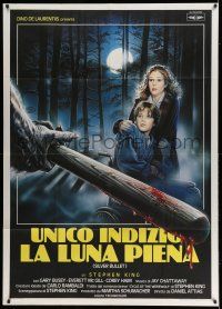 8g105 SILVER BULLET Italian 1p '86 Stephen King, different werewolf horror art by Enzo Sciotti!