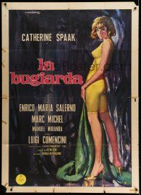 8g106 SIX DAYS A WEEK Italian 1p '65 La Bugiarda, art of sexy Catherine Spaak by Rodolfo Gasparri!
