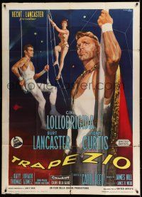 8g120 TRAPEZE Italian 1p R63 different art of Lancaster, Lollobrigida & Curtis by Ciriello!