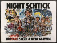 8g270 HOWARD STERN NIGHT SCHTICK 45x60 radio poster '80s Ho-Weird Stern & Quivers, Jack Davis art!