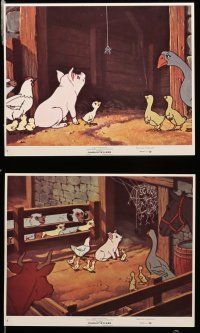 8h062 CHARLOTTE'S WEB 7 8x10 mini LCs '73 great images of Wilbur, E.B. White's classic cartoon!