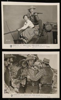 8h344 RIDING SHOTGUN 12 8.25x10 stills '54 great images of cowboy Randolph Scott & Joan Weldon!