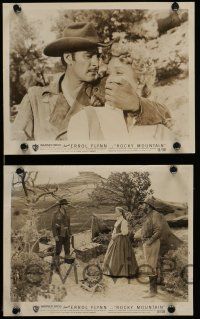 8h899 ROCKY MOUNTAIN 4 8x10 stills '50 Errol Flynn, Patricia Wymore, William Keighley western!