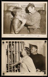 8h556 UNCHAINED 9 8x10 stills '55 Barbara Hale, Chester Morris, Elroy 'Crazylegs' Hirsch in prison!
