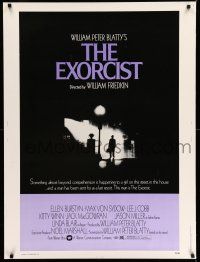 8j166 EXORCIST 30x40 '74 William Friedkin, Max Von Sydow, William Peter Blatty horror classic!