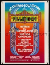 8j169 FILLMORE 30x40 '72 Grateful Dead, Santana, rock & roll concert, cool Byrd art!
