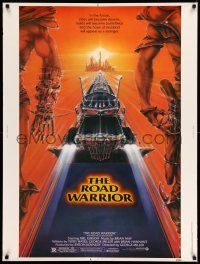 8j190 MAD MAX 2: THE ROAD WARRIOR 30x40 '82 Mel Gibson in the title role, art by Commander!