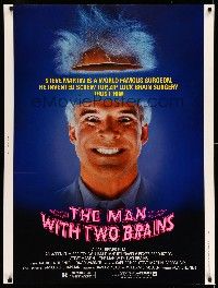 8j192 MAN WITH TWO BRAINS 30x40 '83 world famous surgeon Steve Martin performs brain surgery!
