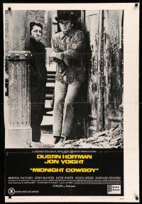 8j195 MIDNIGHT COWBOY 27x40 '69 Dustin Hoffman, Jon Voight, John Schlesinger classic!