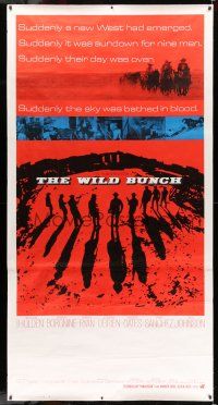 8j110 WILD BUNCH int'l 3sh '69 Sam Peckinpah cowboy classic, great different artwork!