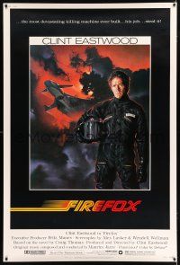 8j272 FIREFOX 40x60 '82 cool Charles deMar art of killing machine & Clint Eastwood!