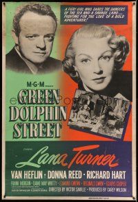 8j288 GREEN DOLPHIN STREET 40x60 R55 sexy Lana Turner, Van Heflin, written by Samson Raphaelson