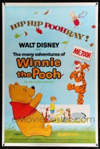 8j316 MANY ADVENTURES OF WINNIE THE POOH 40x60 '77 and Tigger too, cute images!