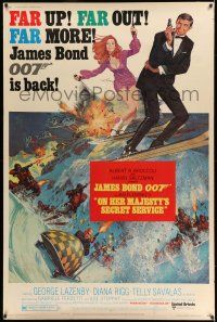 8j324 ON HER MAJESTY'S SECRET SERVICE 40x60 '69 George Lazenby's only appearance as James Bond!