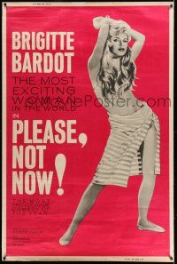 8j331 ONLY FOR LOVE 40x60 '63 Roger Vadim's La Bride sur le cou, sexy full-length Brigitte Bardot!