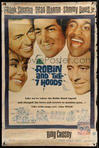 8j339 ROBIN & THE 7 HOODS 40x60 '64 Frank Sinatra, Dean Martin, Sammy Davis, Bing Crosby, Rat Pack