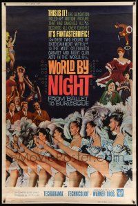 8j377 WORLD BY NIGHT style Y 40x60 '61 Luigi Vanzi's Il Mondo di notte, sexy Italian showgirls!