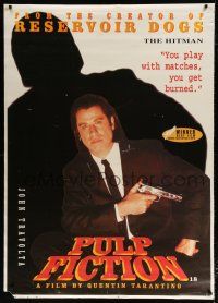 8j066 PULP FICTION 39x55 English commercial poster '94 Harvey Keitel as The Wolf, Quentin Tarantino