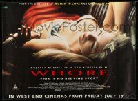 8j073 WHORE English 39x54 '91 Ken Russell directs sexy Theresa Russell in title role!
