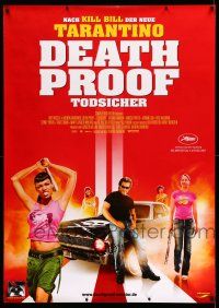 8j082 DEATH PROOF German 33x47 '07 Quentin Tarantino's Grindhouse, Kurt Russell in car!