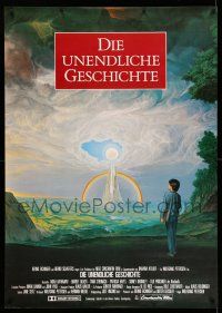 8j083 NEVERENDING STORY German 33x47 '84 Wolfgang Petersen, different fantasy art by Ulde Rico!