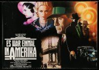 8j084 ONCE UPON A TIME IN AMERICA German 33x47 '84 Sergio Leone, De Niro, different Casaro art!